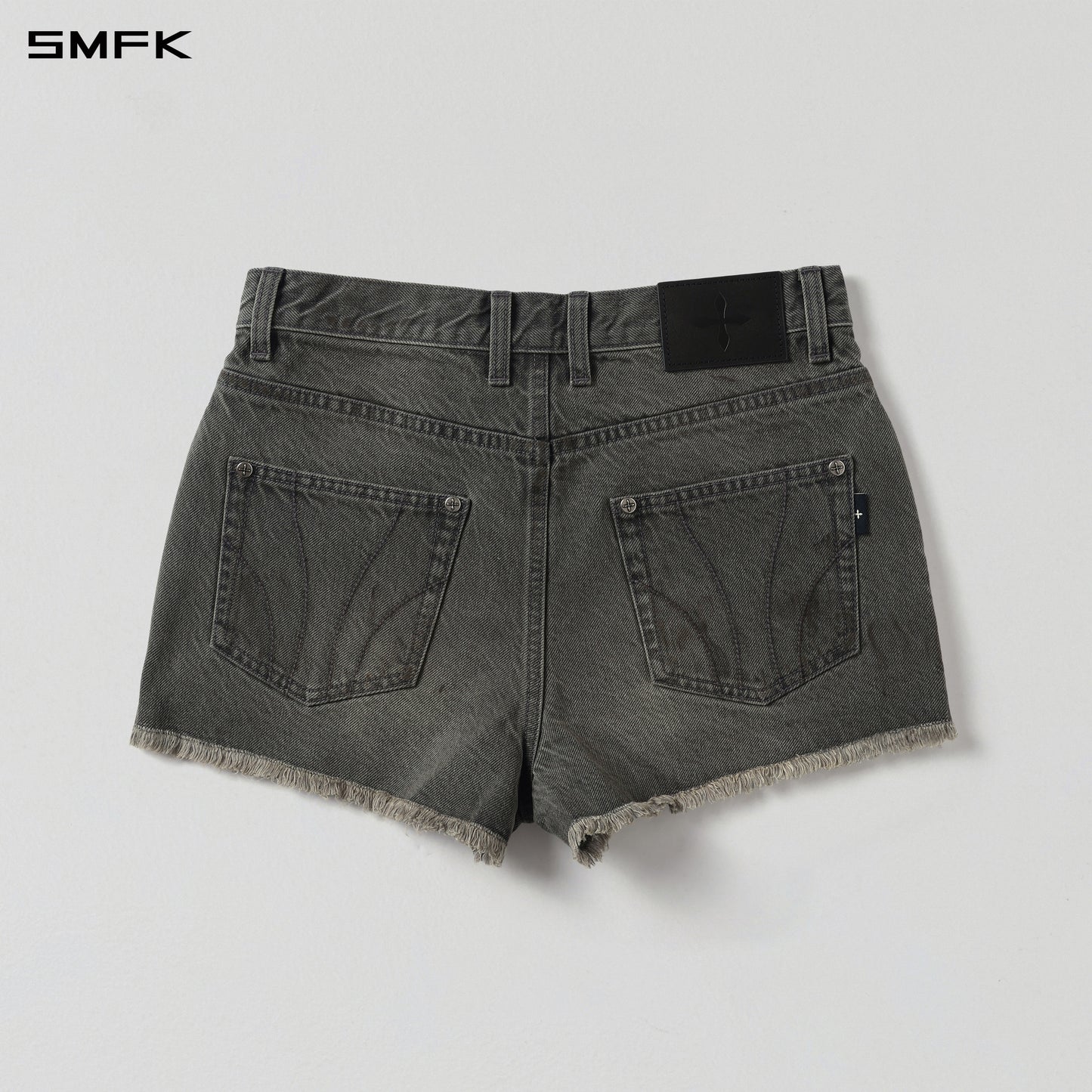 MIRAGE PRISM REMAKE DIRTY DENIM SHORTS/DIRTY DENIM COTTON/W