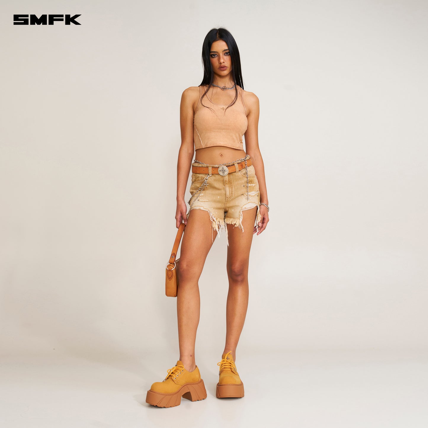 Wild Cowboy Rage Rush Denim Shorts_ Wilderness Cowboy (Brown)