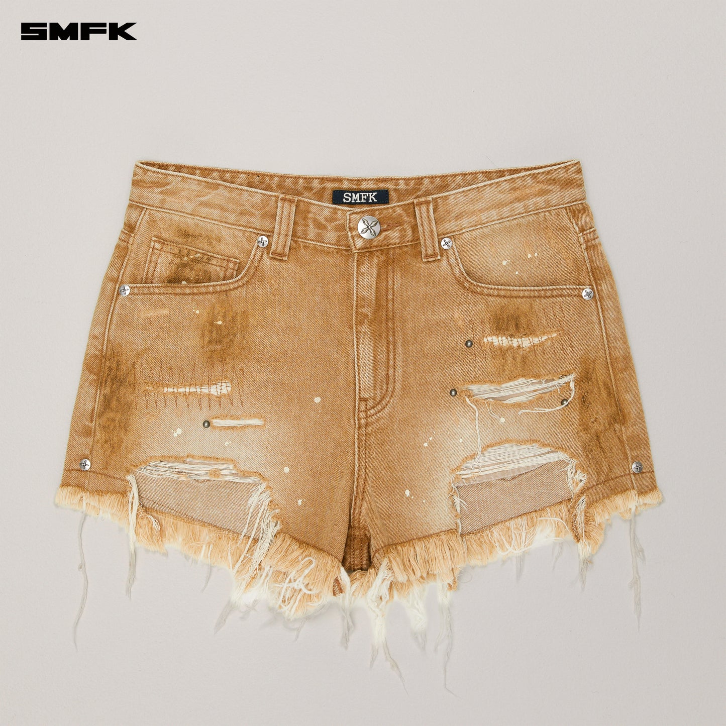 Wild Cowboy Rage Rush Denim Shorts_ Wilderness Cowboy (Brown)
