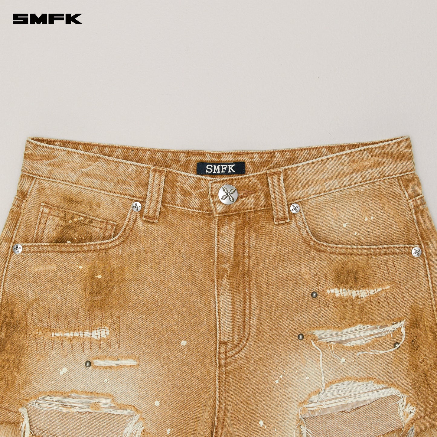 Wild Cowboy Rage Rush Denim Shorts_ Wilderness Cowboy (Brown)