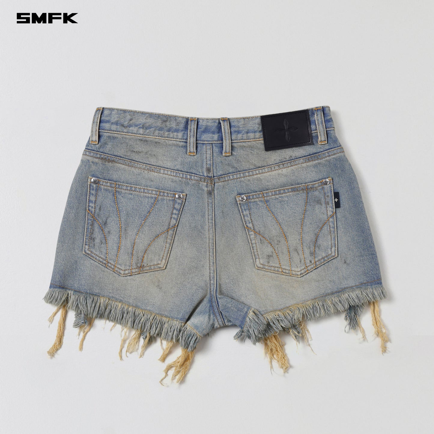 COMPASS MIRAGE MODE DENIM SHORTS/COTTON - LAKE BLUE