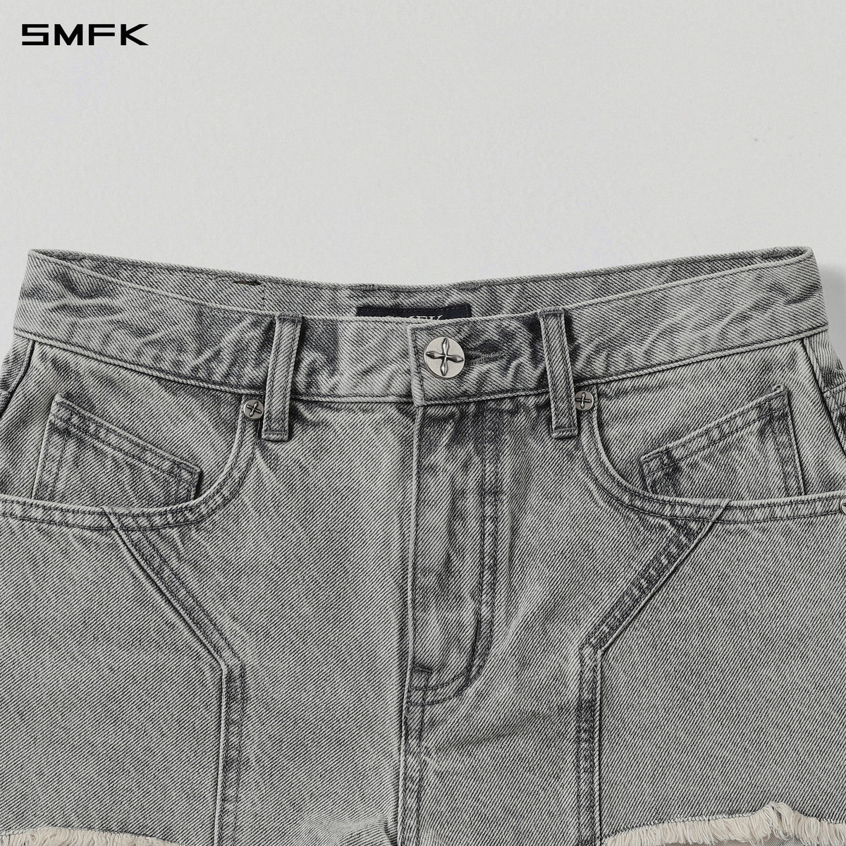 MIRAGE PRISM REMAKE DIRTY DENIM SHORTS/DIRTY DENIM COTTON/W
