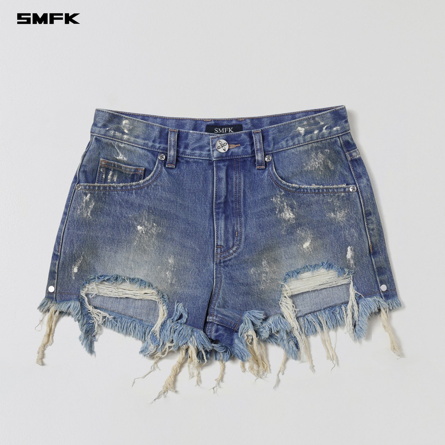 COMPASS MIRAGE MODE DENIM SHORTS/COTTON - MARINE BLUE