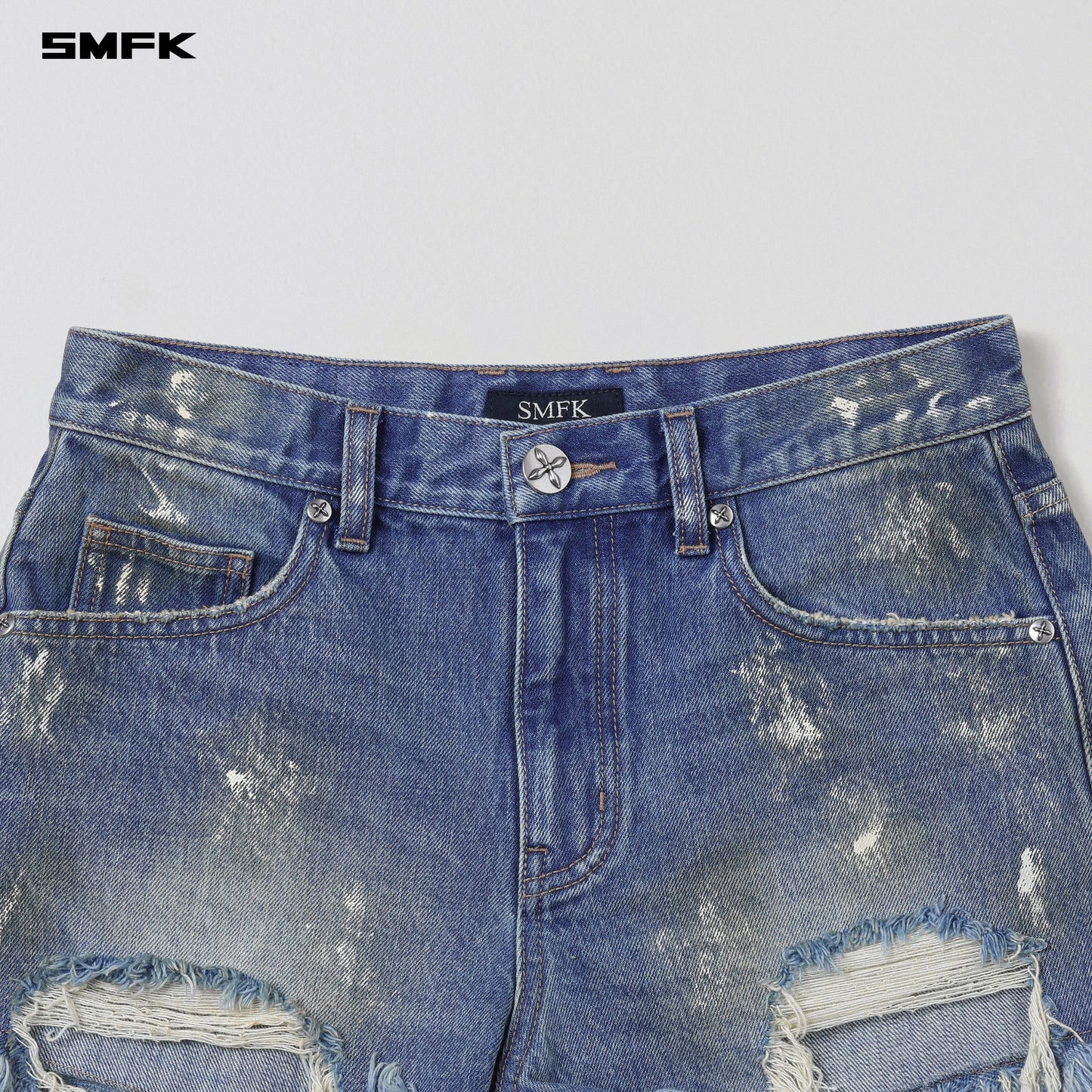 COMPASS MIRAGE MODE DENIM SHORTS/COTTON - MARINE BLUE