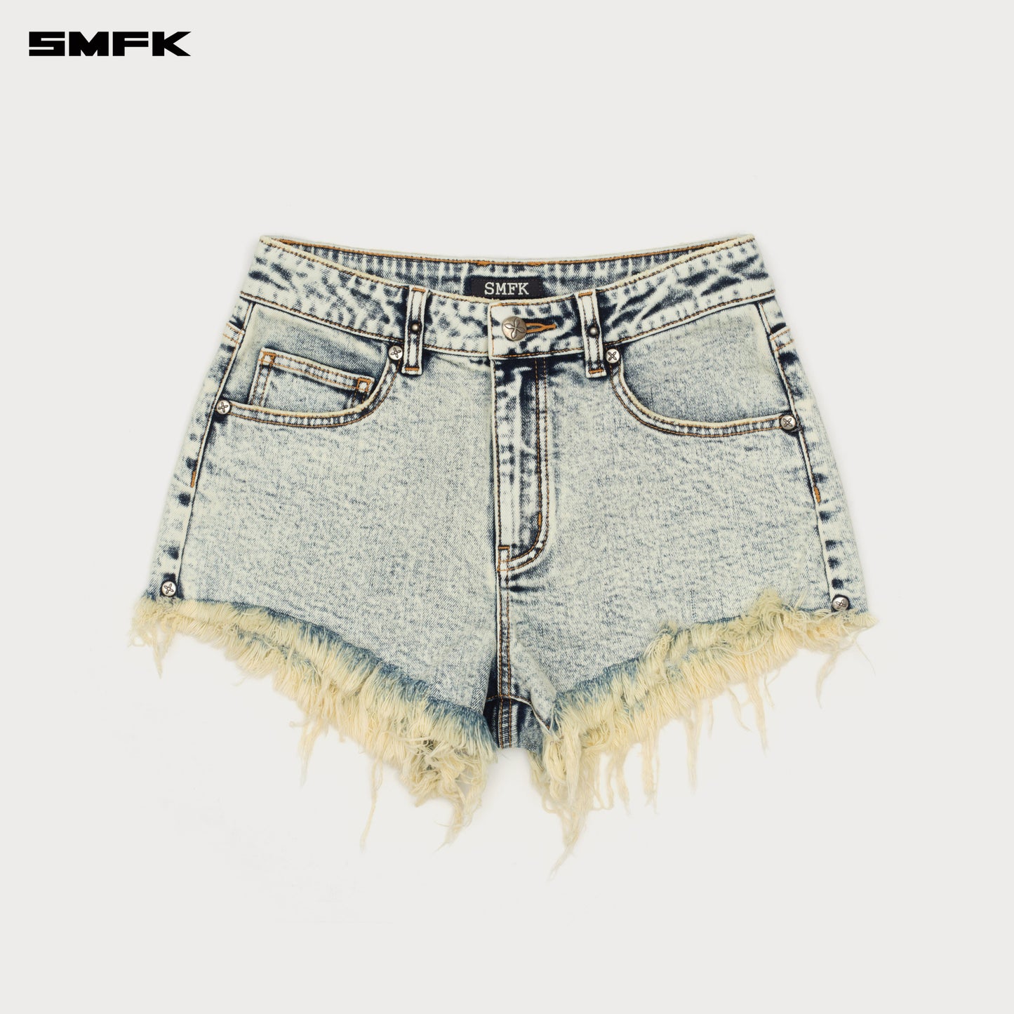 Compass Wild Road Denim Shorts (Elastic) White Snowflake