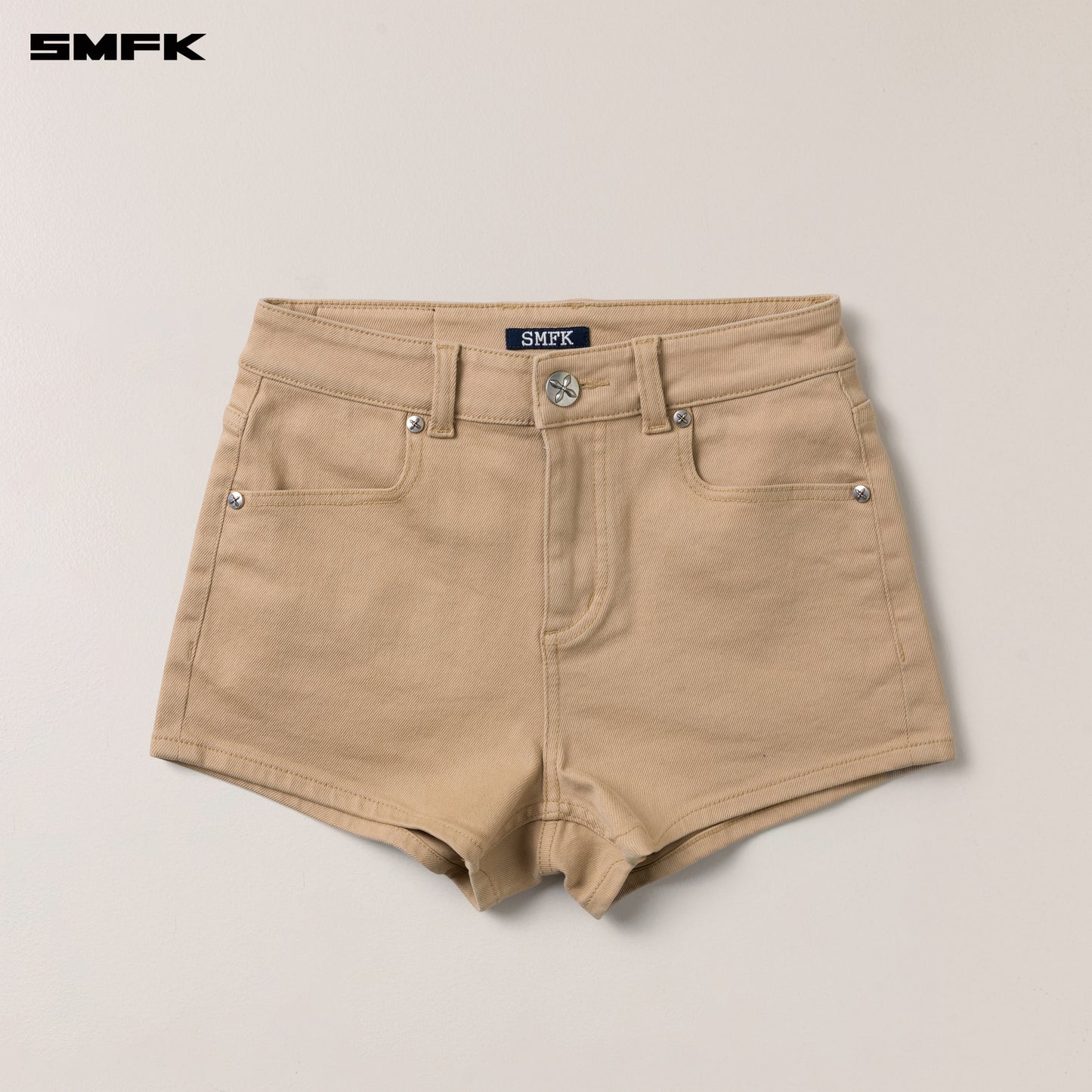 COMPASS Dancer Denim Flat Shorts_ Desert Color