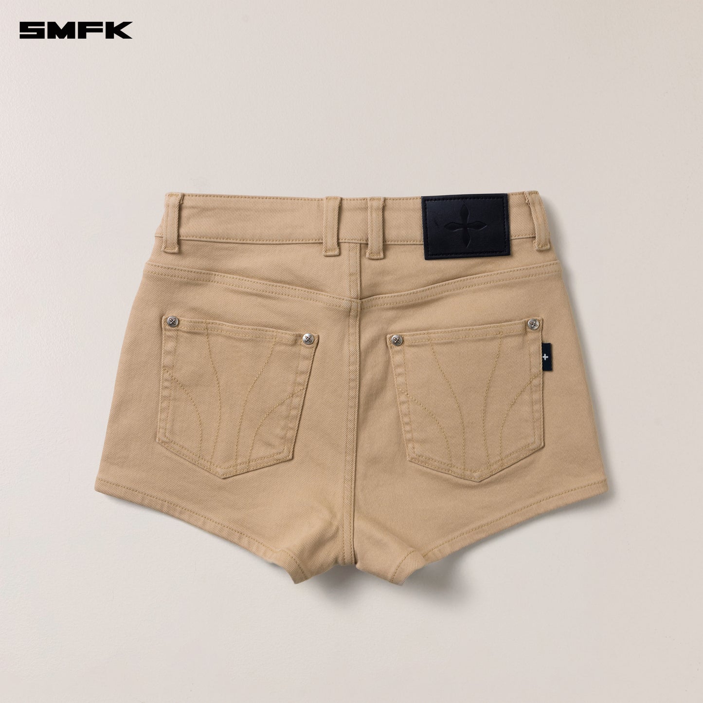 COMPASS Dancer Denim Flat Shorts_ Desert Color