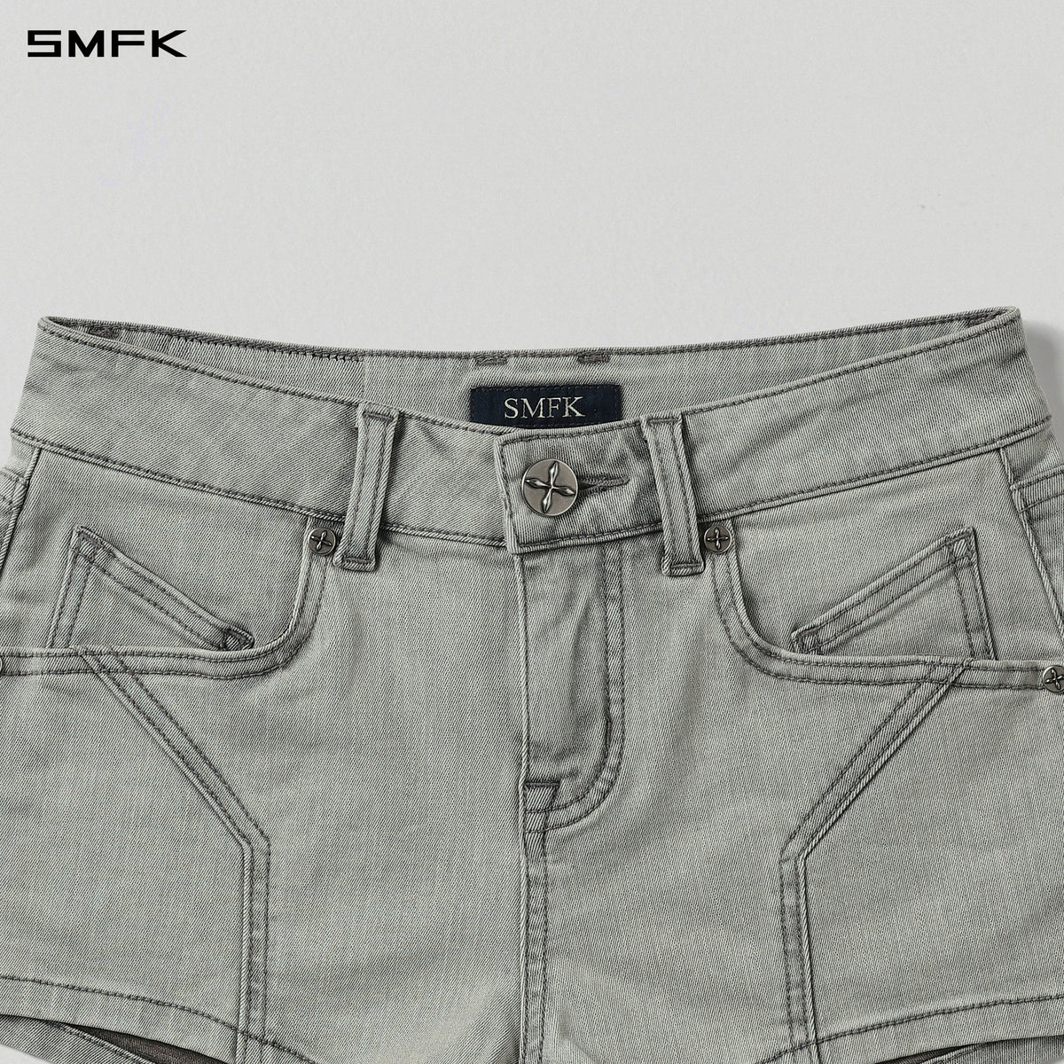 MIRAGE PRISM LOW WAIST DENIM SHORTS/E-COTTON