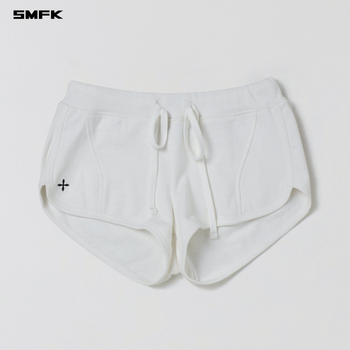 PERMANENT SLIM SUPER SHORTS/COTTON+WOOL - CLOUD WHITE