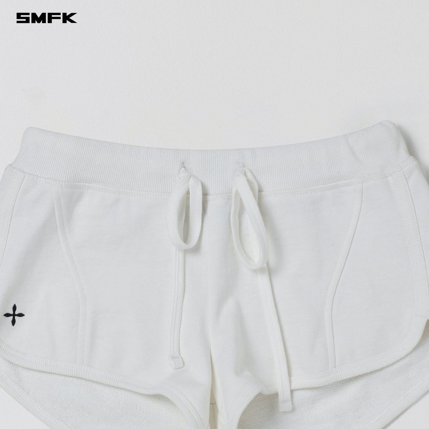 PERMANENT SLIM SUPER SHORTS/COTTON+WOOL - CLOUD WHITE