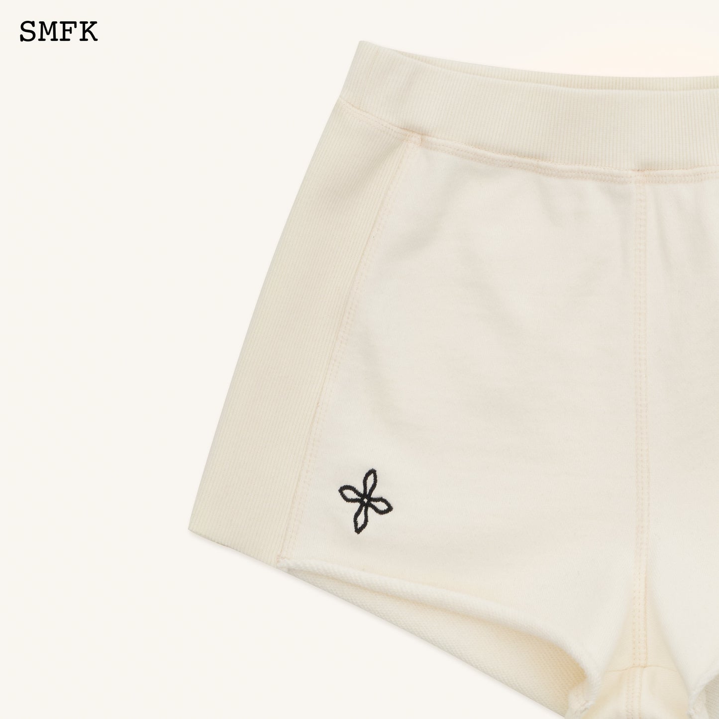 COMPASS ROVE STRAY SLIM-FIT SPORTY SHORTS WHITE