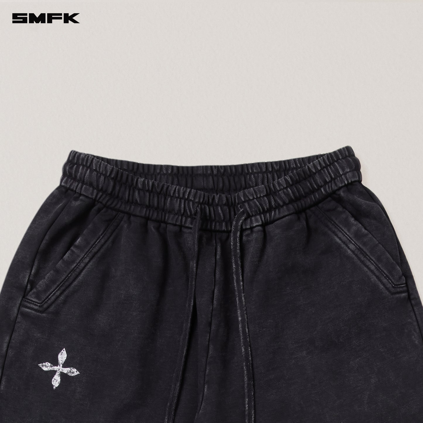 VINTAGE-SAVAGE LOOSE SPORTS PANTS/FADE DYE/ WILD BLACK