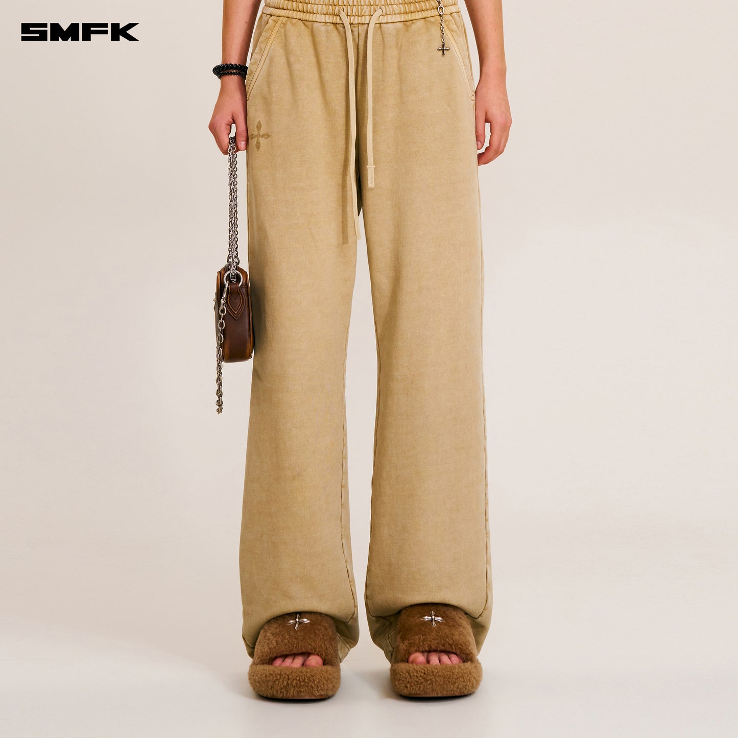 VINTAGE-SAVAGE LOOSE SPORTS PANTS/FADE DYE/ FADING DESERT