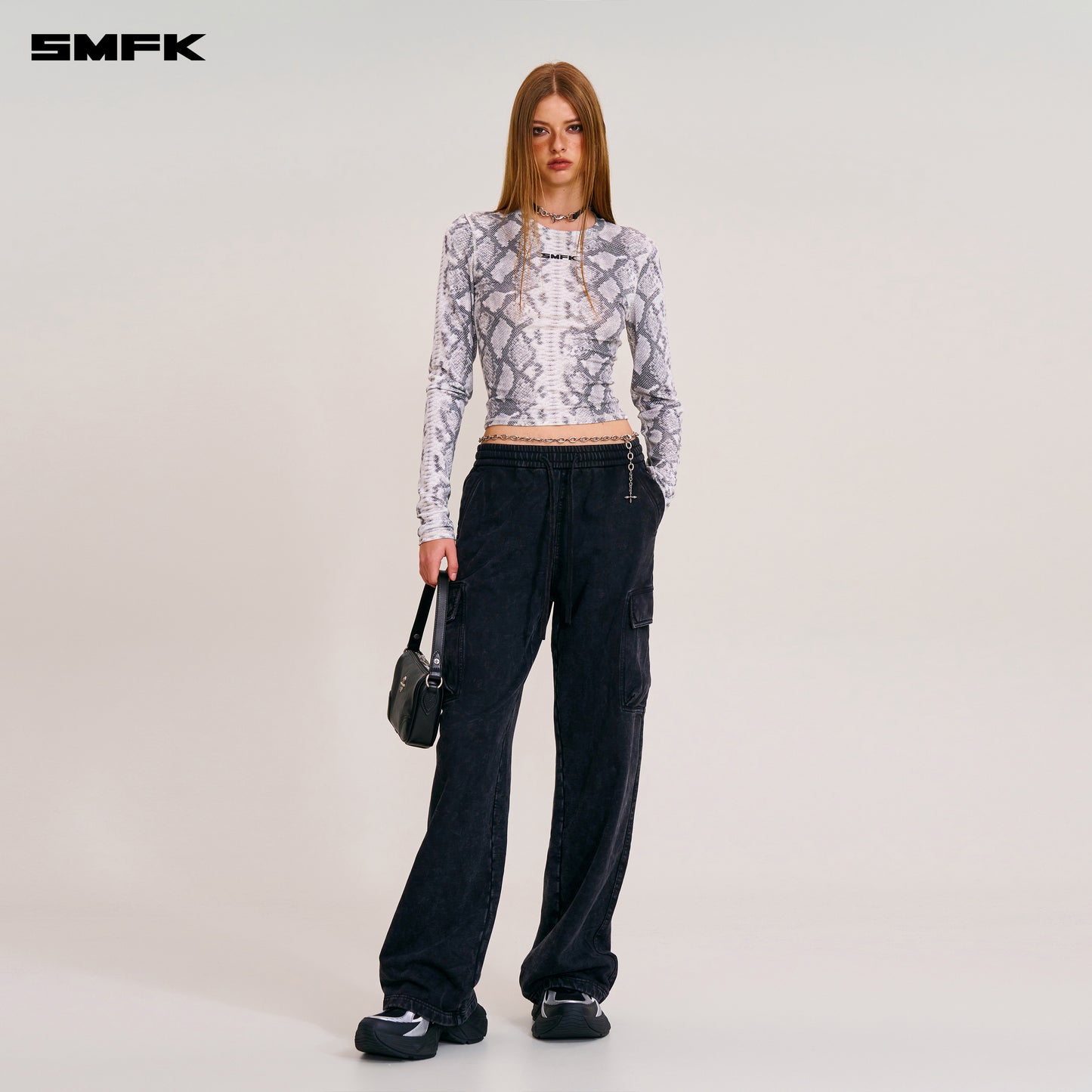 VINTAGE-SAFARI LOOSE SPORTS PANTS/FADE DYE/ WILD BLACK