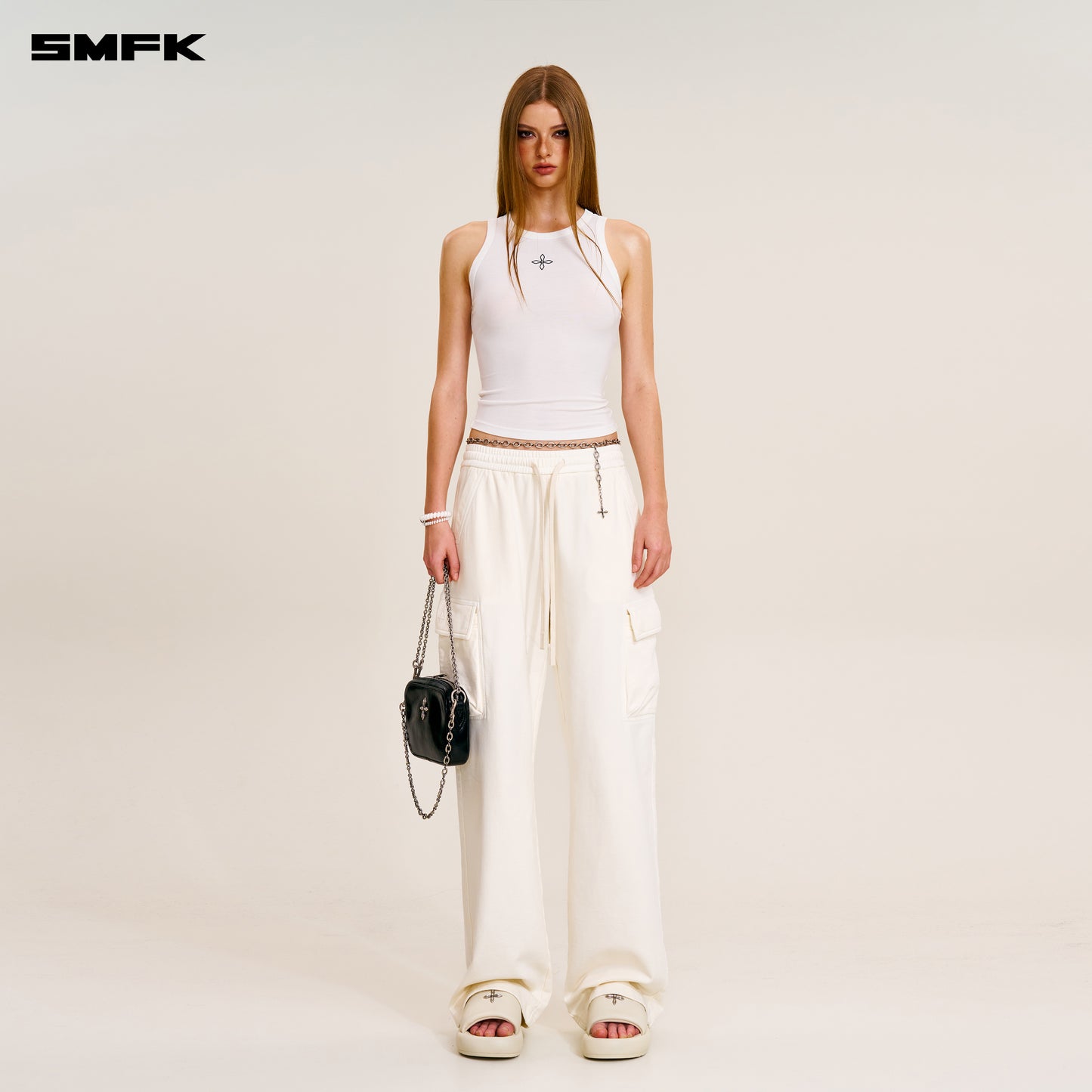 VINTAGE-SAFARI LOOSE SPORTS PANTS/FADE DYE/ SNOW MOUNTAIN WHITE