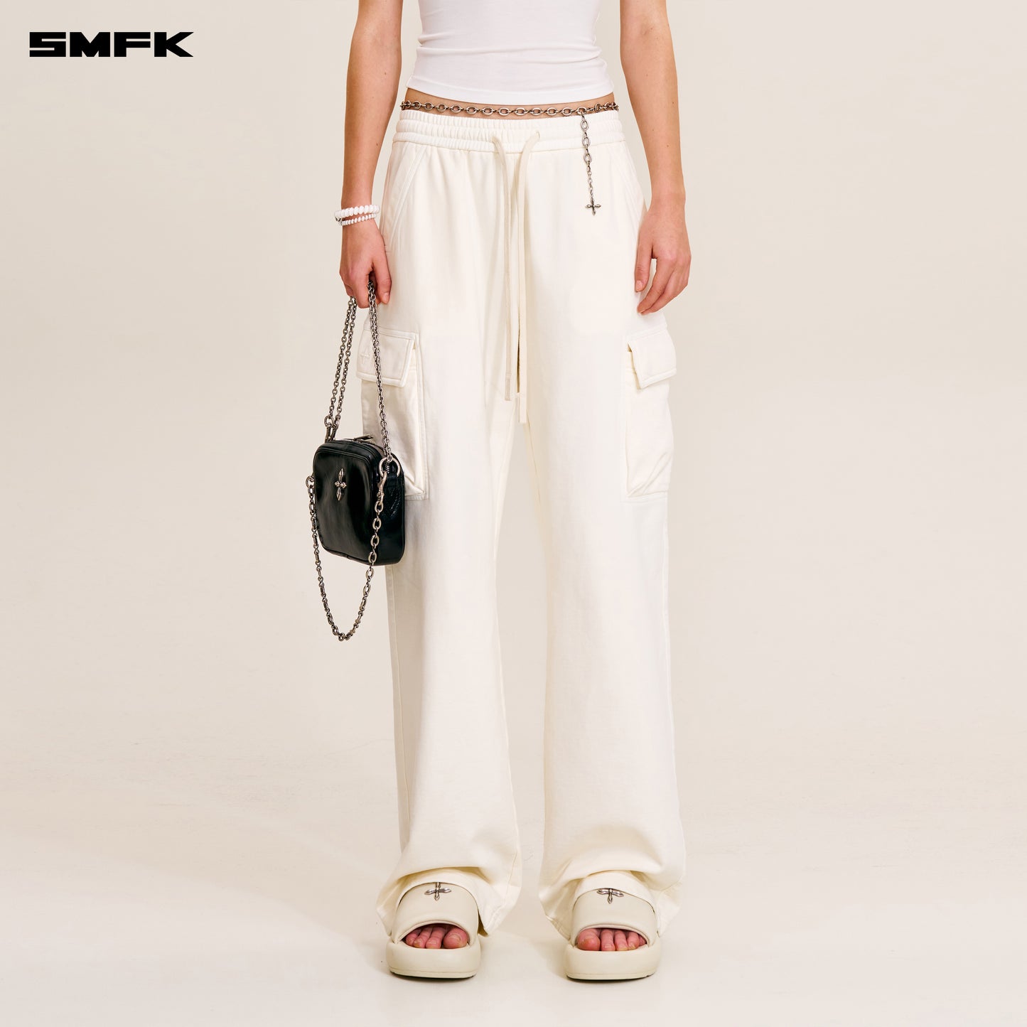 VINTAGE-SAFARI LOOSE SPORTS PANTS/FADE DYE/ SNOW MOUNTAIN WHITE