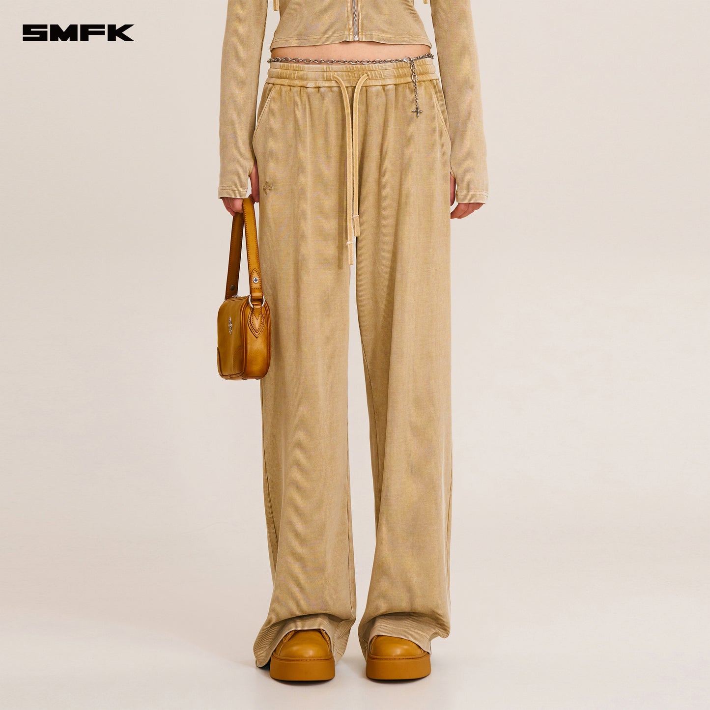 VINTAGE - SAVAGE STRAIGHT SPORTS PANTS/FADE DYE FADING DESERT