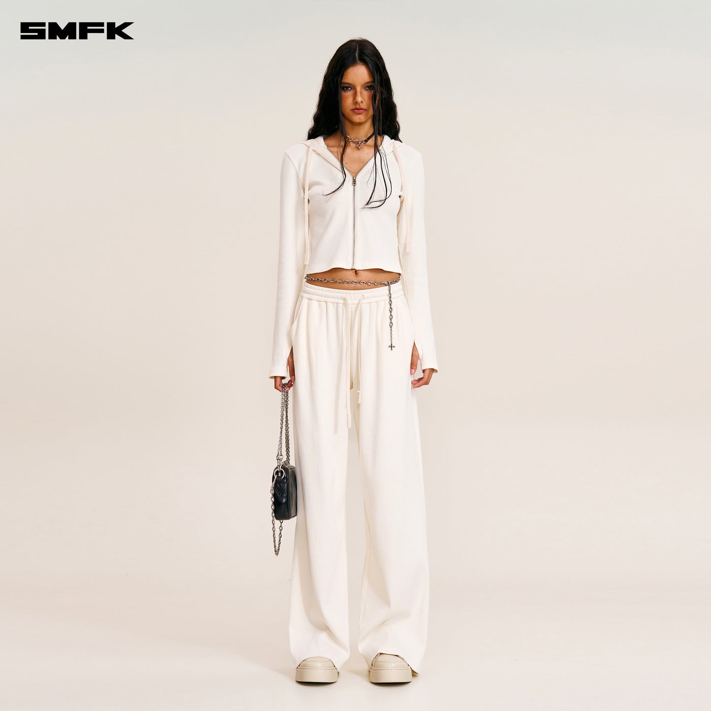 VINTAGE-SAVAGE STRAIGHT SPORTS PANTS/FADE DYE/ SNOW MOUNTAIN WHITE