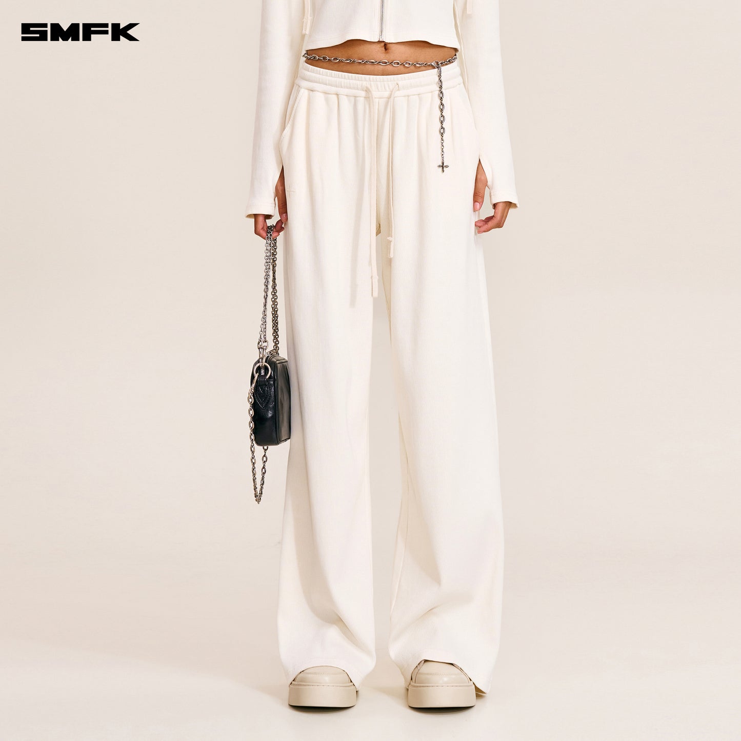 VINTAGE-SAVAGE STRAIGHT SPORTS PANTS/FADE DYE/ SNOW MOUNTAIN WHITE