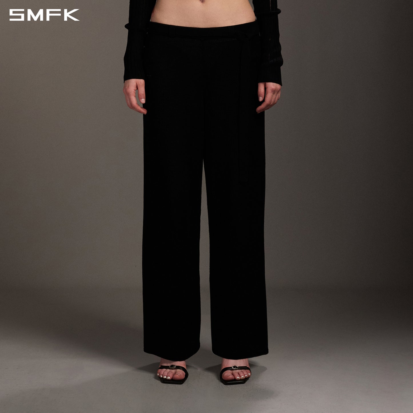 MYTH SEER STRT KNIT PANTS/TENCEL+SILK