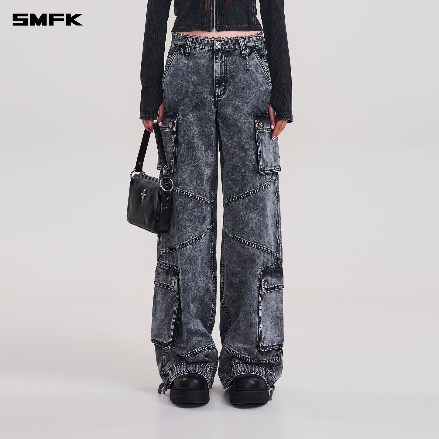 COMPASS RETRO TOWER CARGO PANTS/ STORM GREY