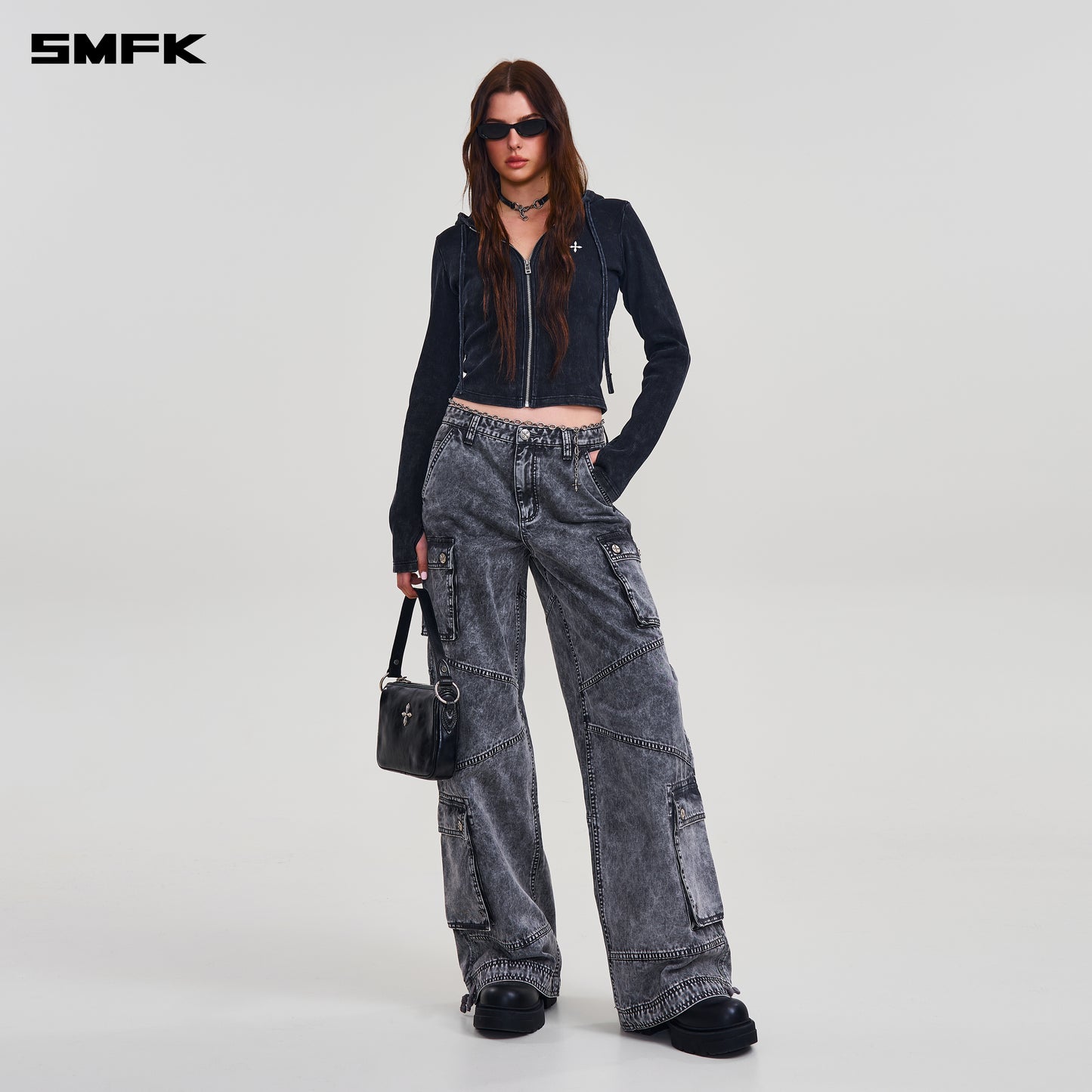 COMPASS RETRO TOWER CARGO PANTS/ STORM GREY