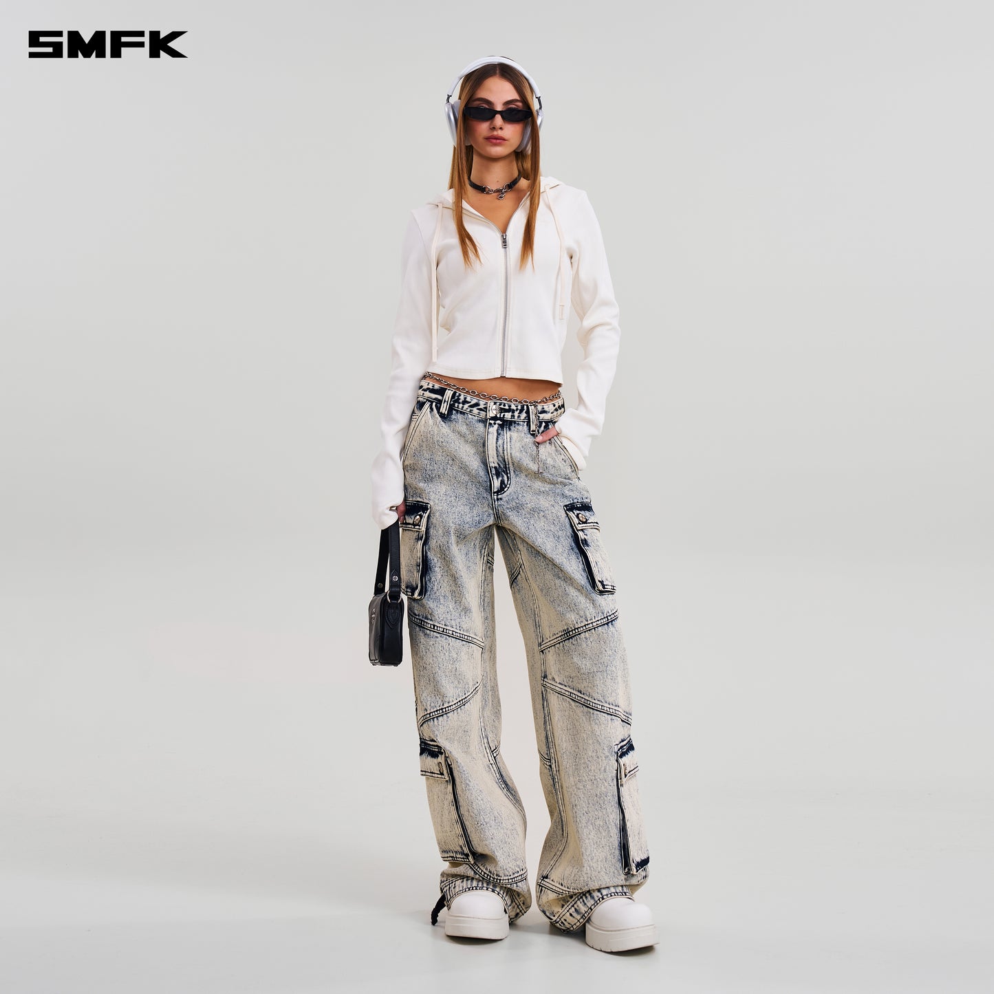 COMPASS RETRO TOWER CARGO PANTS/ WHITE SNOWFLAKE