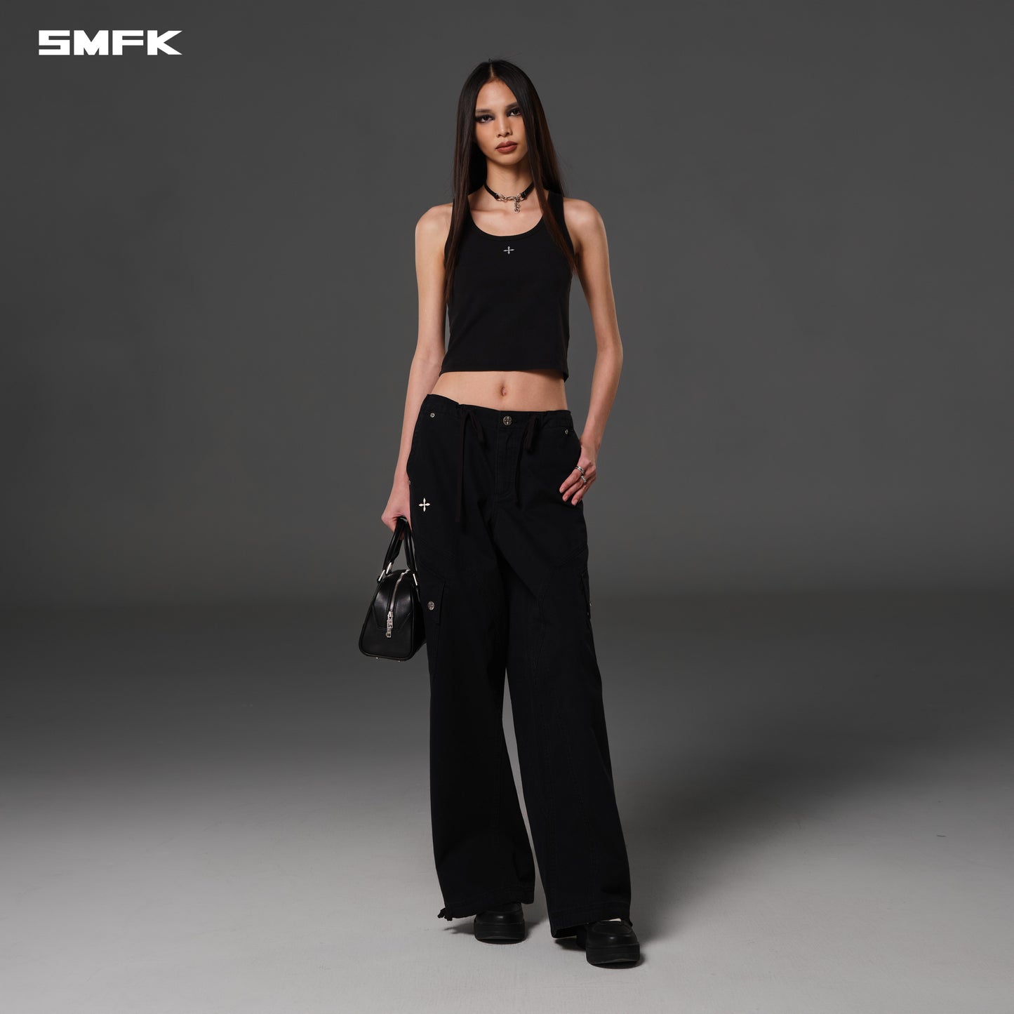 MIRAGE RETRO PARA PANTS/COTTON - WILD BLACK