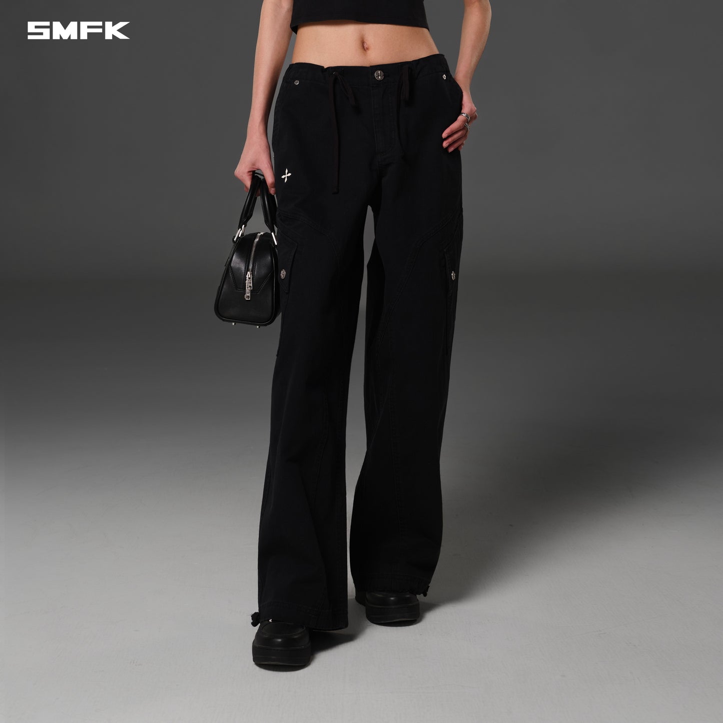 MIRAGE RETRO PARA PANTS/COTTON - WILD BLACK