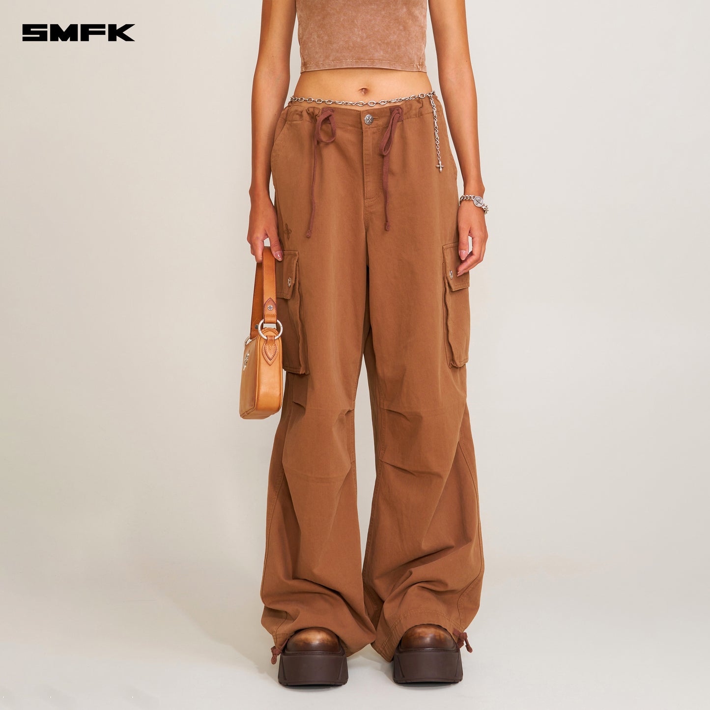 COMPASS Retro Para Pants_ Mustang Brown
