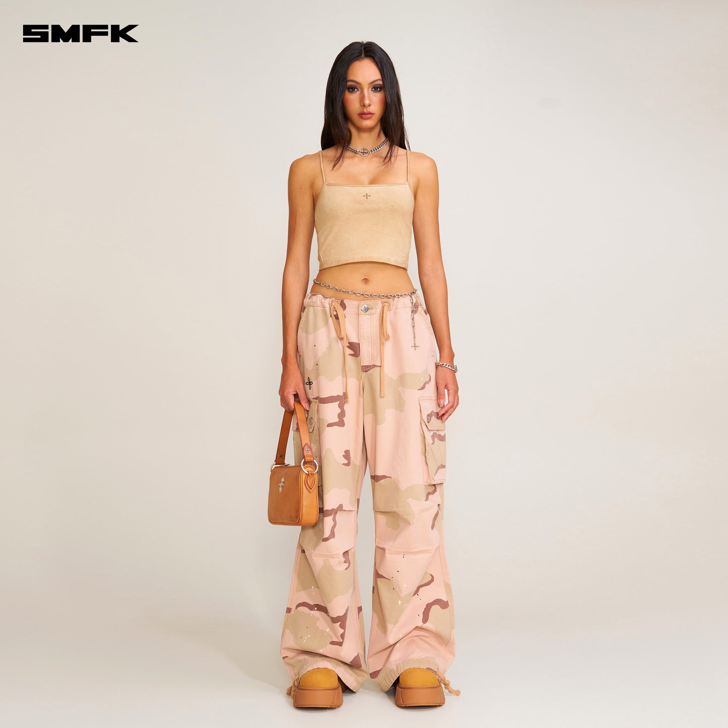 COMPASS Classic Vintage Camo Paratrooper Pants_ Desert Camouflage