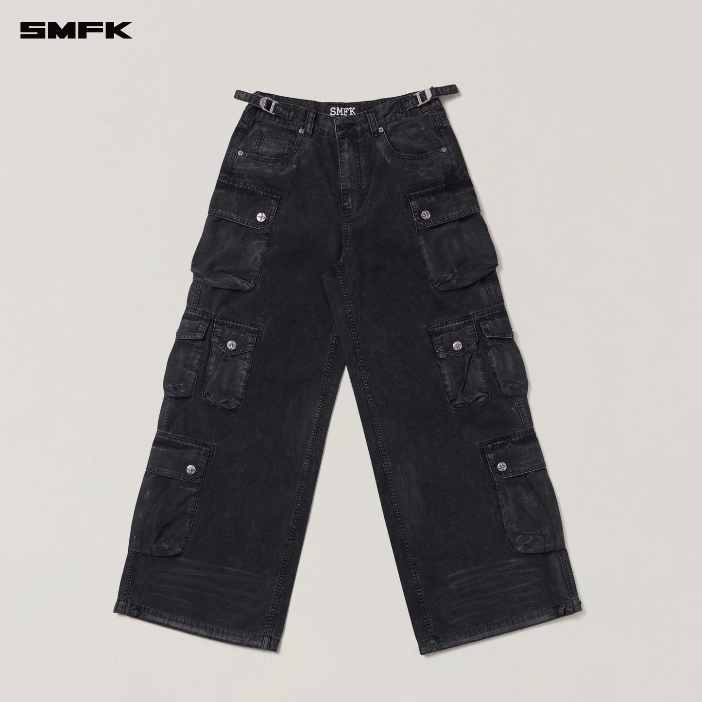 RAGE-WILD ORIGIN HANDCRAFT TOWER CARGO PANTS/GARMENT DYED/ WILD BLACK