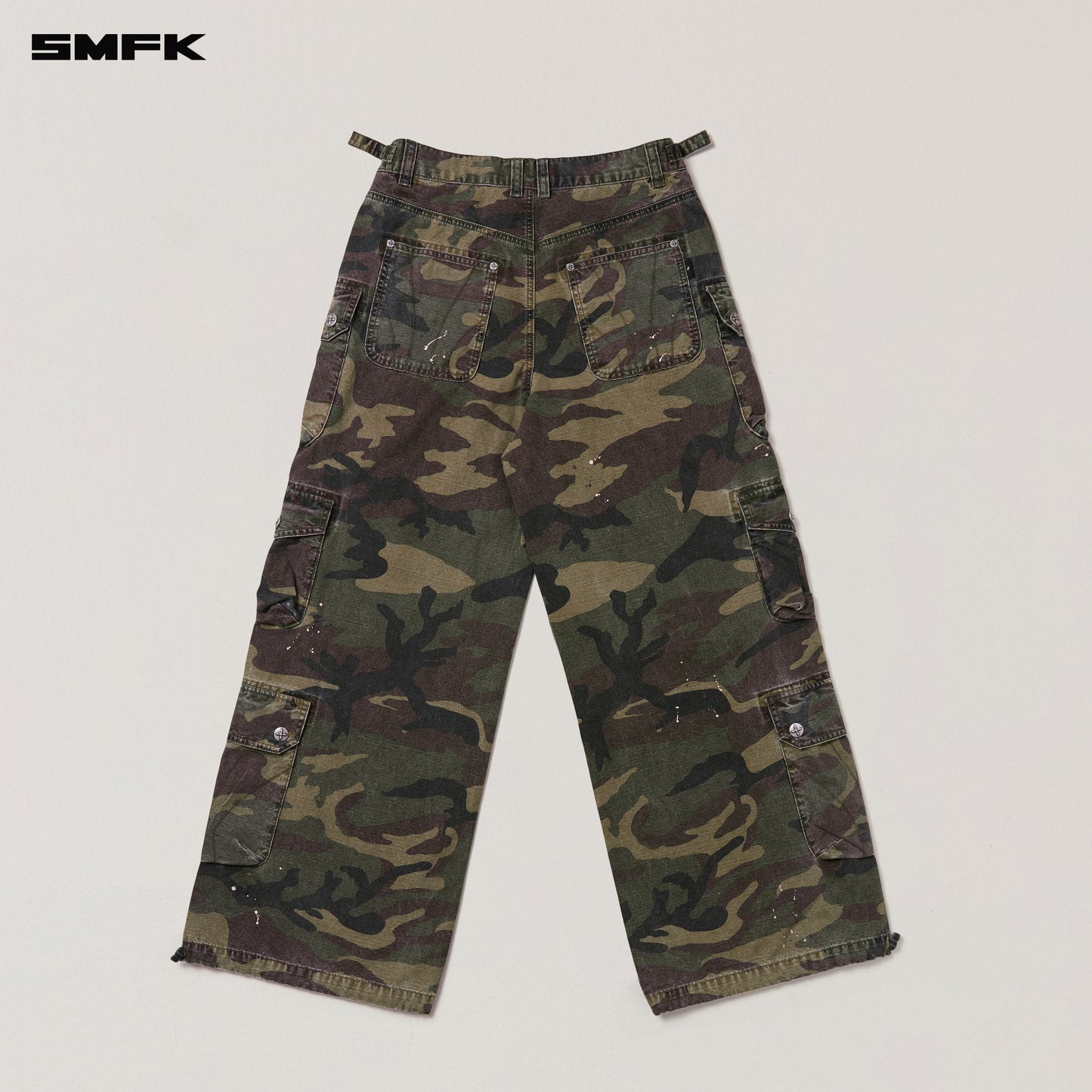 RAGE WILD ORIGIN HANDCRAFT TOWER CAMO CARGO PANTS/ ARMY GREEN CAMOUFLAGE