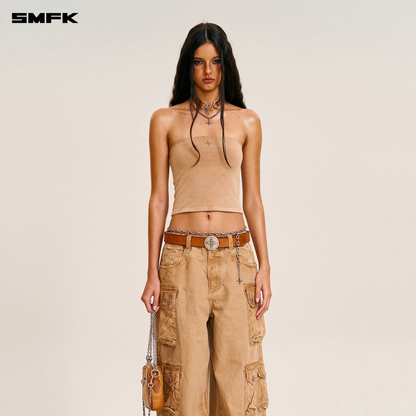 RAGE-WILD ORIGIN HANDCRAFT TOWER CARGO PANTS/GARMENT DYED/ SAND