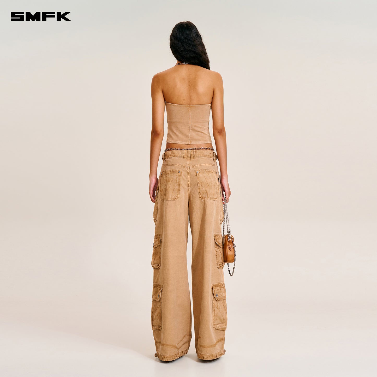 RAGE-WILD ORIGIN HANDCRAFT TOWER CARGO PANTS/GARMENT DYED/ SAND