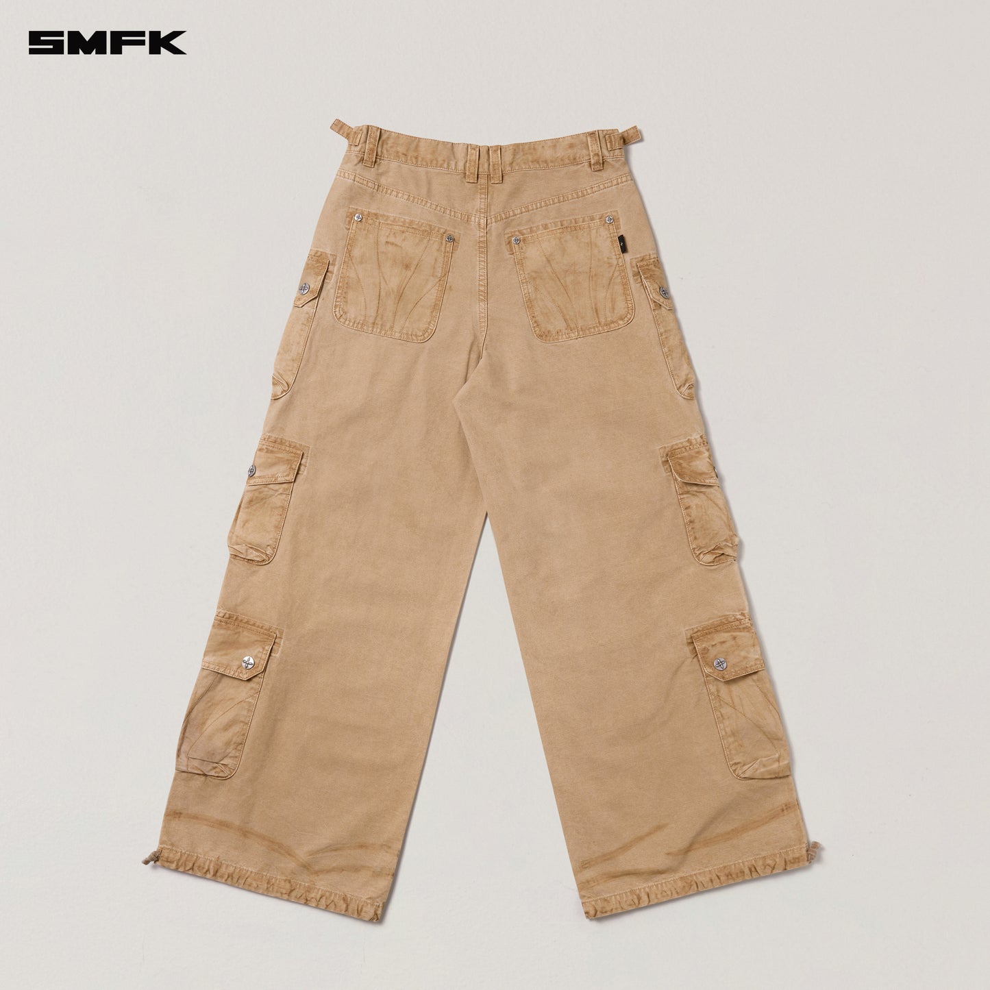 RAGE-WILD ORIGIN HANDCRAFT TOWER CARGO PANTS/GARMENT DYED/ SAND
