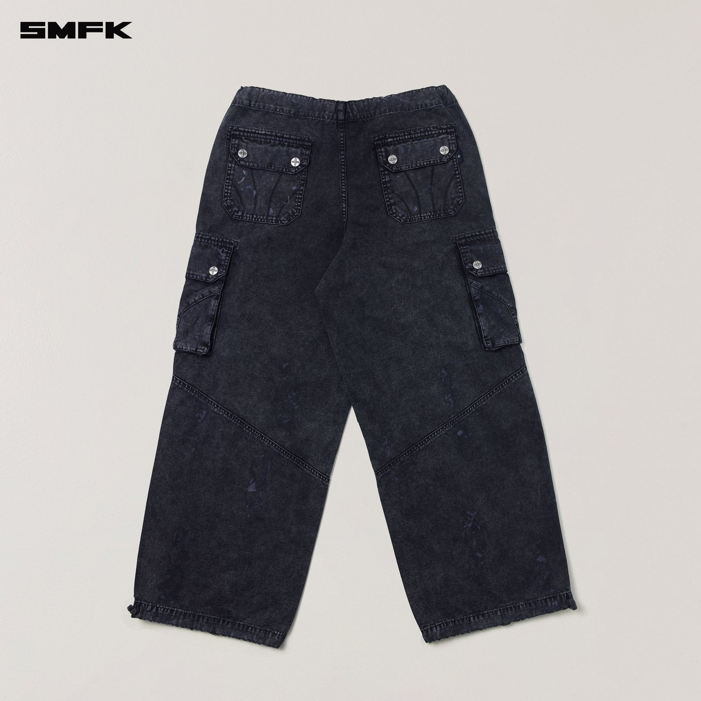 RAGE-WILD ORIGIN HANDCRAFT LOOSE PARA PANTS/GARMENT DYED/ WILD BLACK