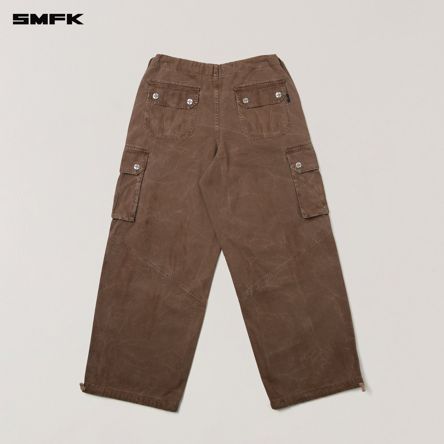 RAGE-WILD ORIGIN HANDCRAFT LOOSE PARA PANTS/GARMENT DYED/ SHADOW BROWN