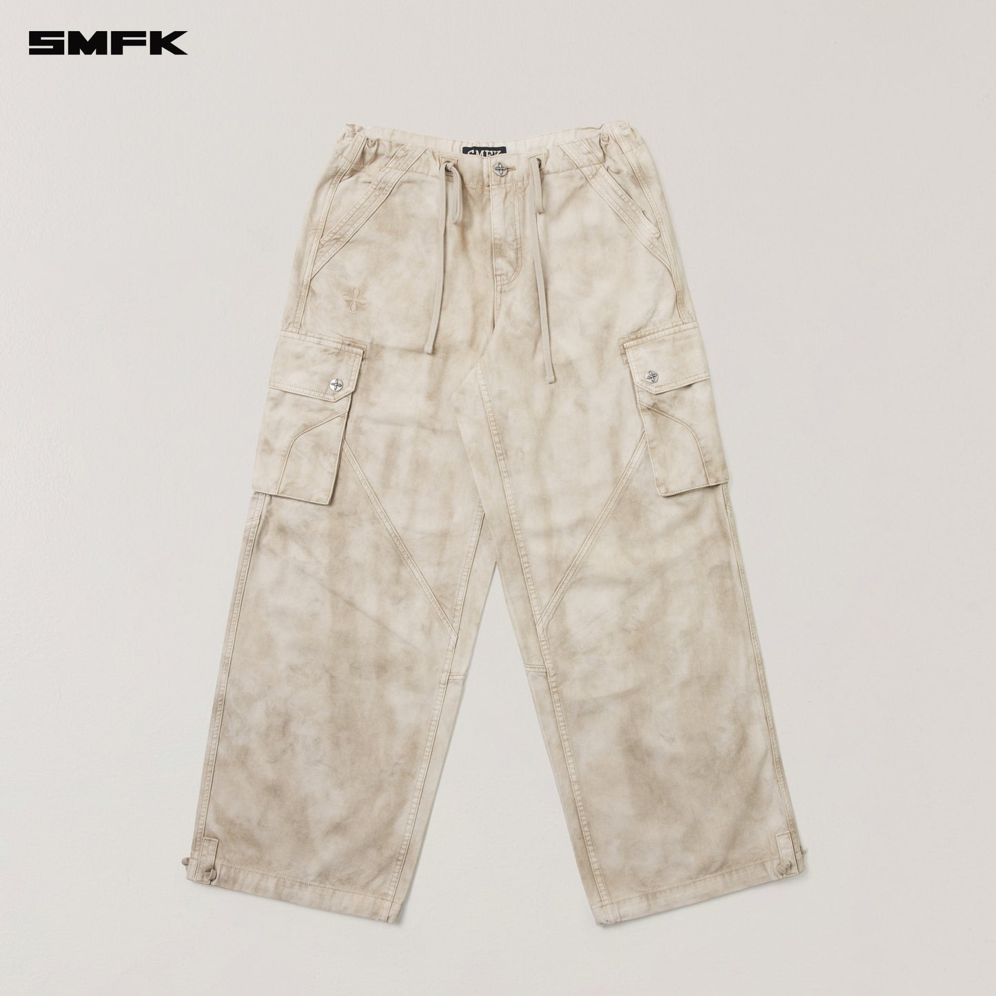 RAGE-WILD ORIGIN HANDCRAFT LOOSE PARA PANTS/GARMENT DYED/ WILD BROWN