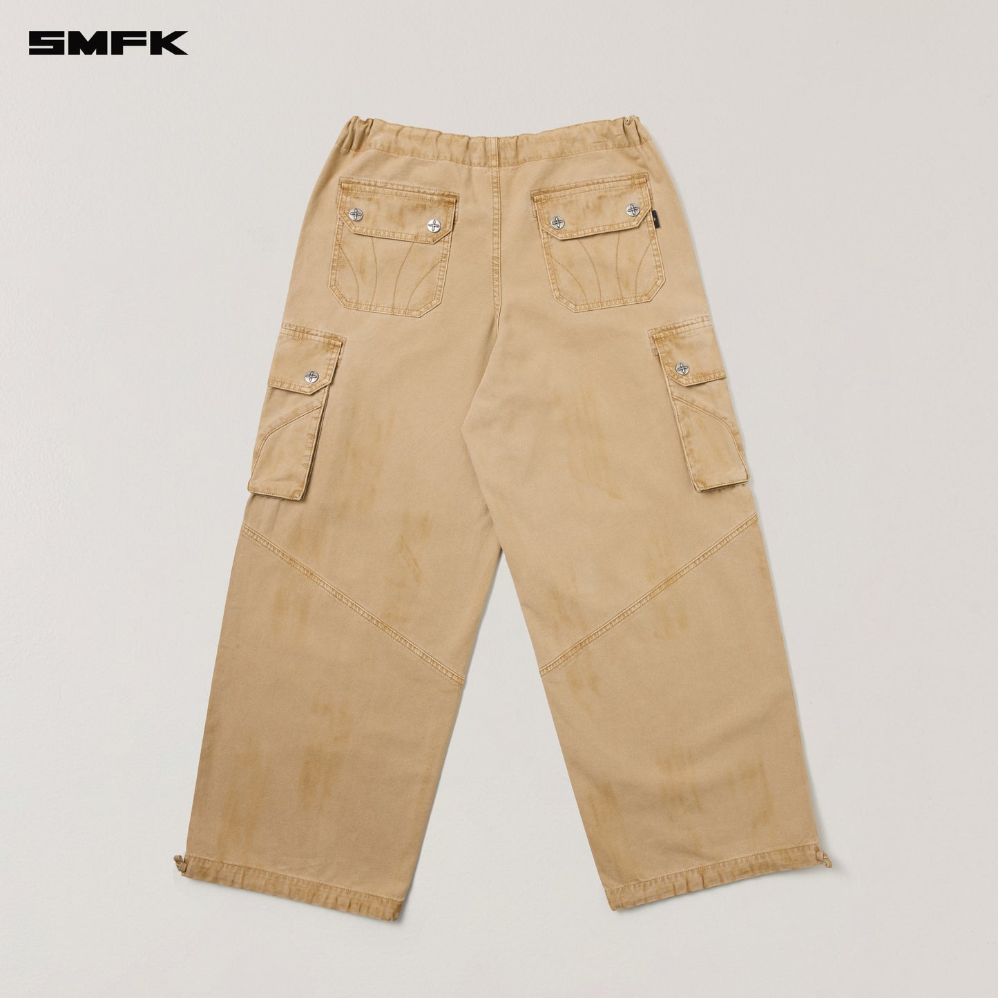 RAGE-WILD ORIGIN HANDCRAFT LOOSE PARA PANTS/GARMENT DYED/ SAND