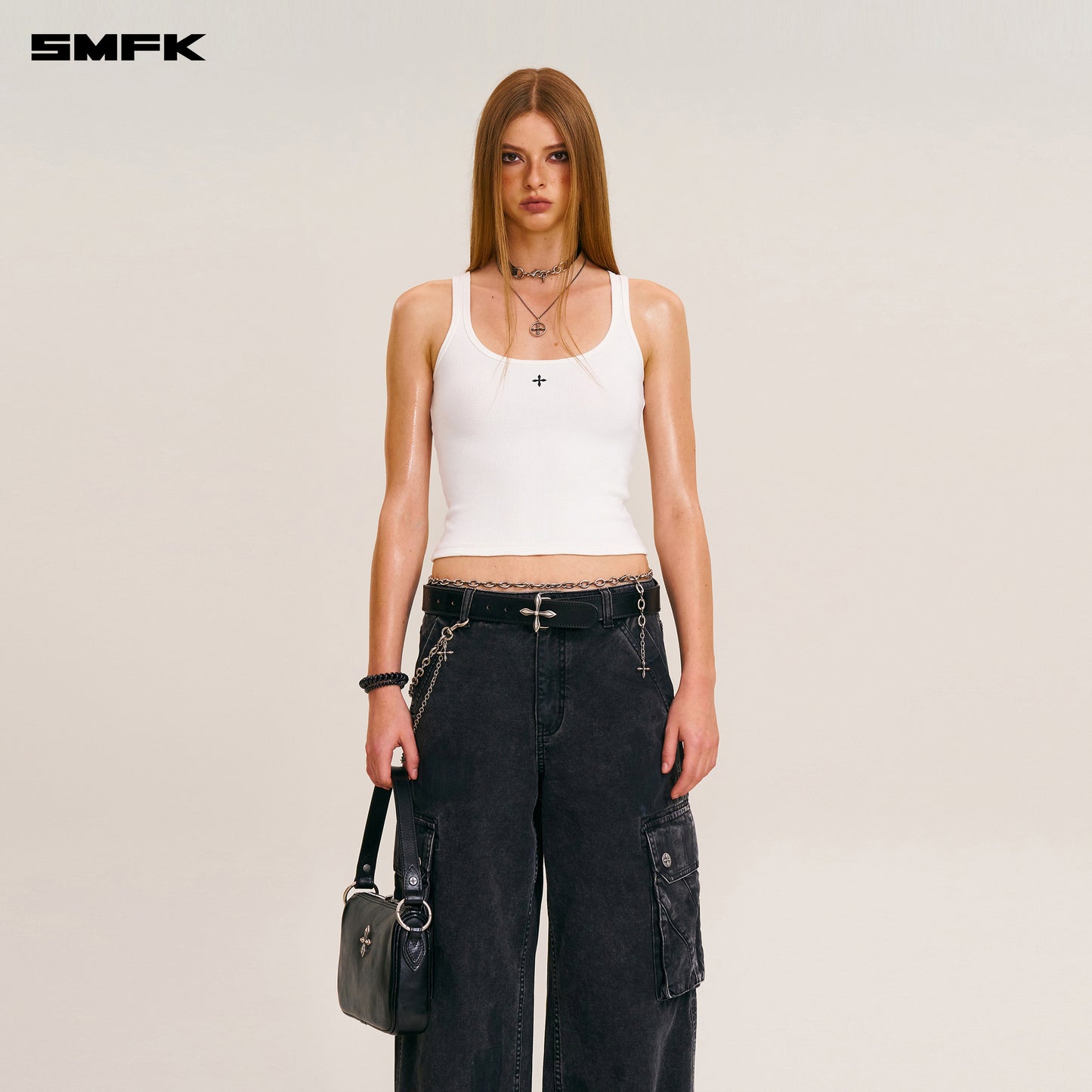 RAGE-WILD ORIGIN HANDCRAFT LOOSE STRAIGHT CARGO PANTS/GARMENT DYED/ WILD BLACK