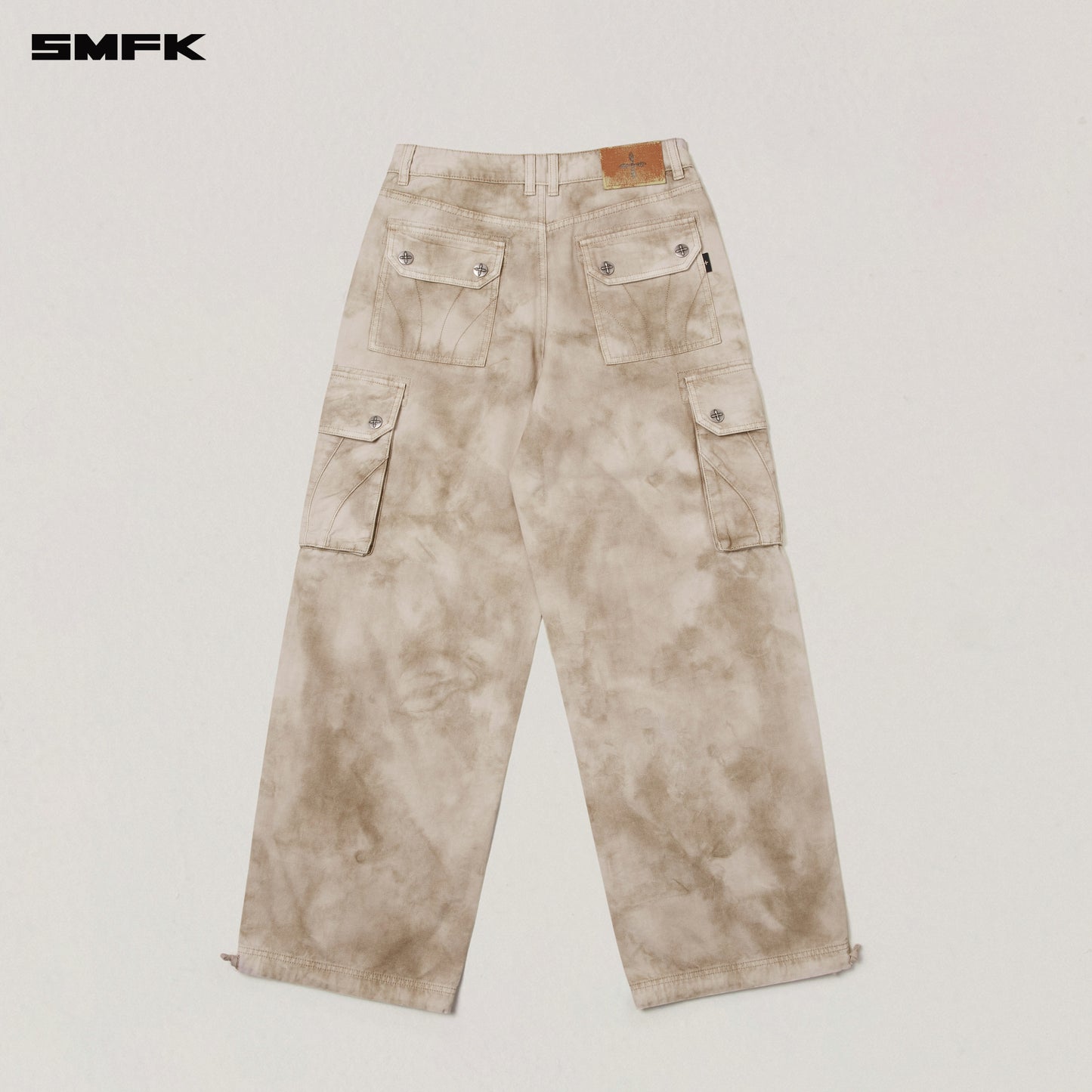 RAGE-WILD ORIGIN HANDCRAFT LOOSE STRAIGHT CARGO PANTS/GARMENT DYED/ WILD BROWN