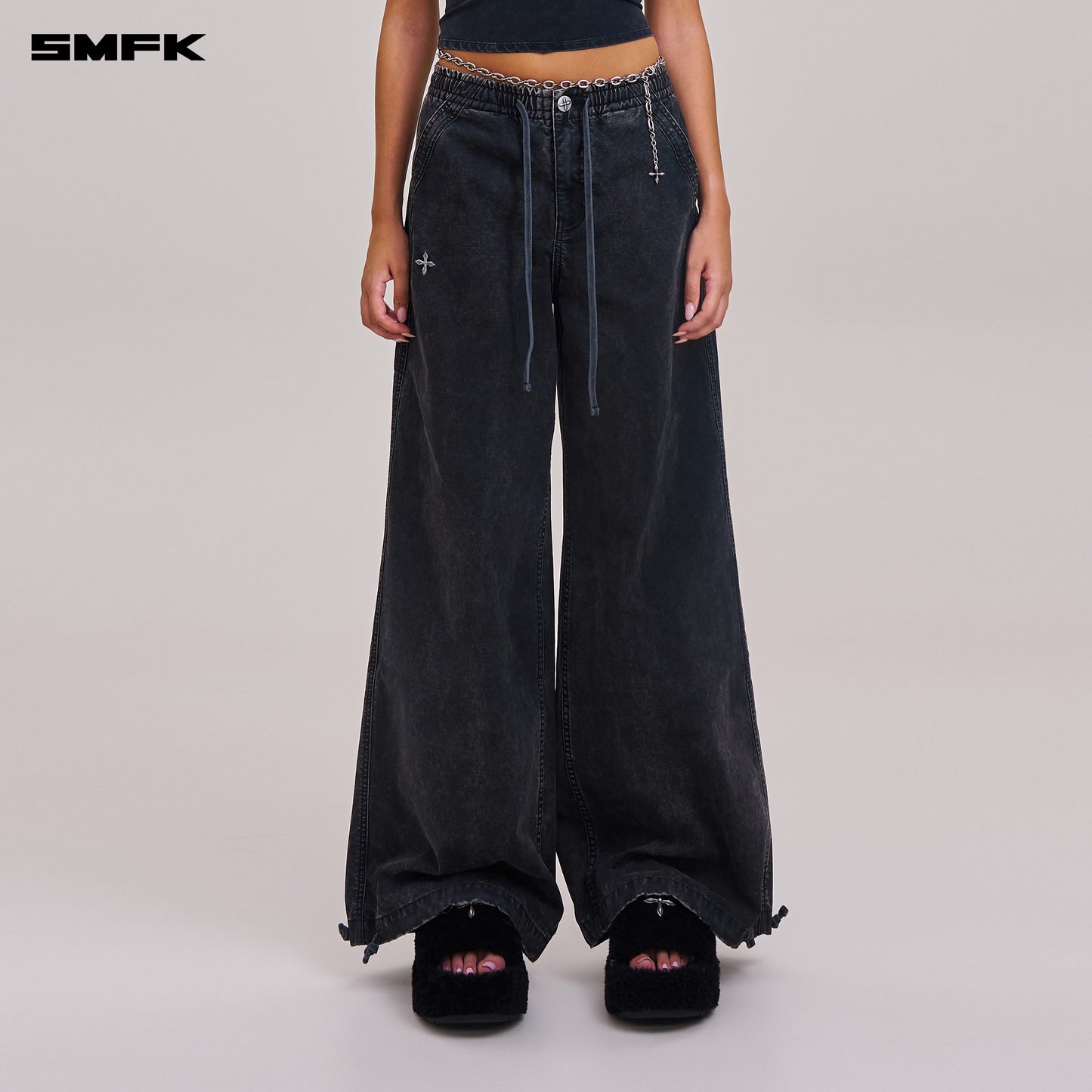 RAGE WILD ORIGIN HANDCRAFT TOWER SPORTS CARGO PANTS/GARMENT DYED/ WILD BLACK