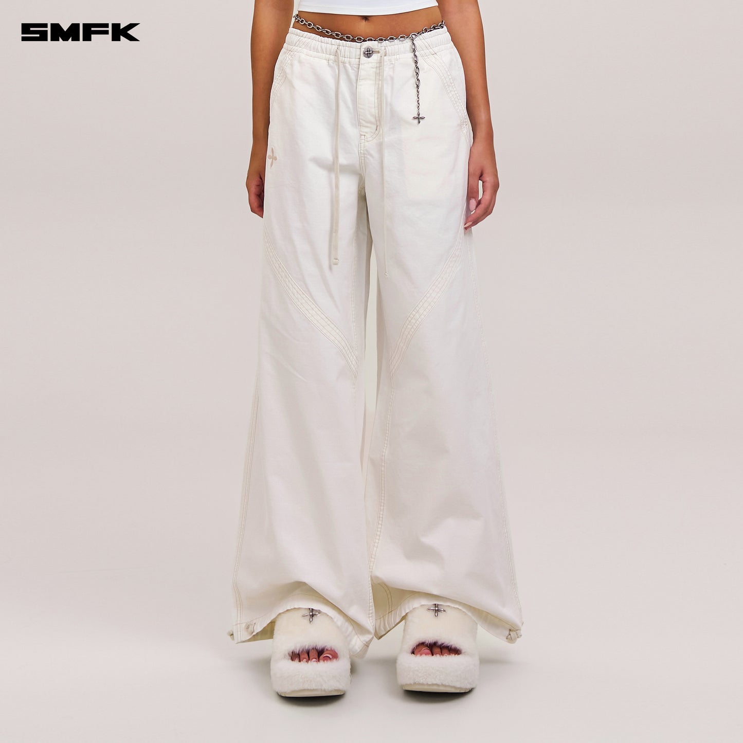 RAGE WILD ORIGIN HANDCRAFT SPORTS CARGO PANTS/GARMENT DYED/ SNOW MOUNTAIN WHITE