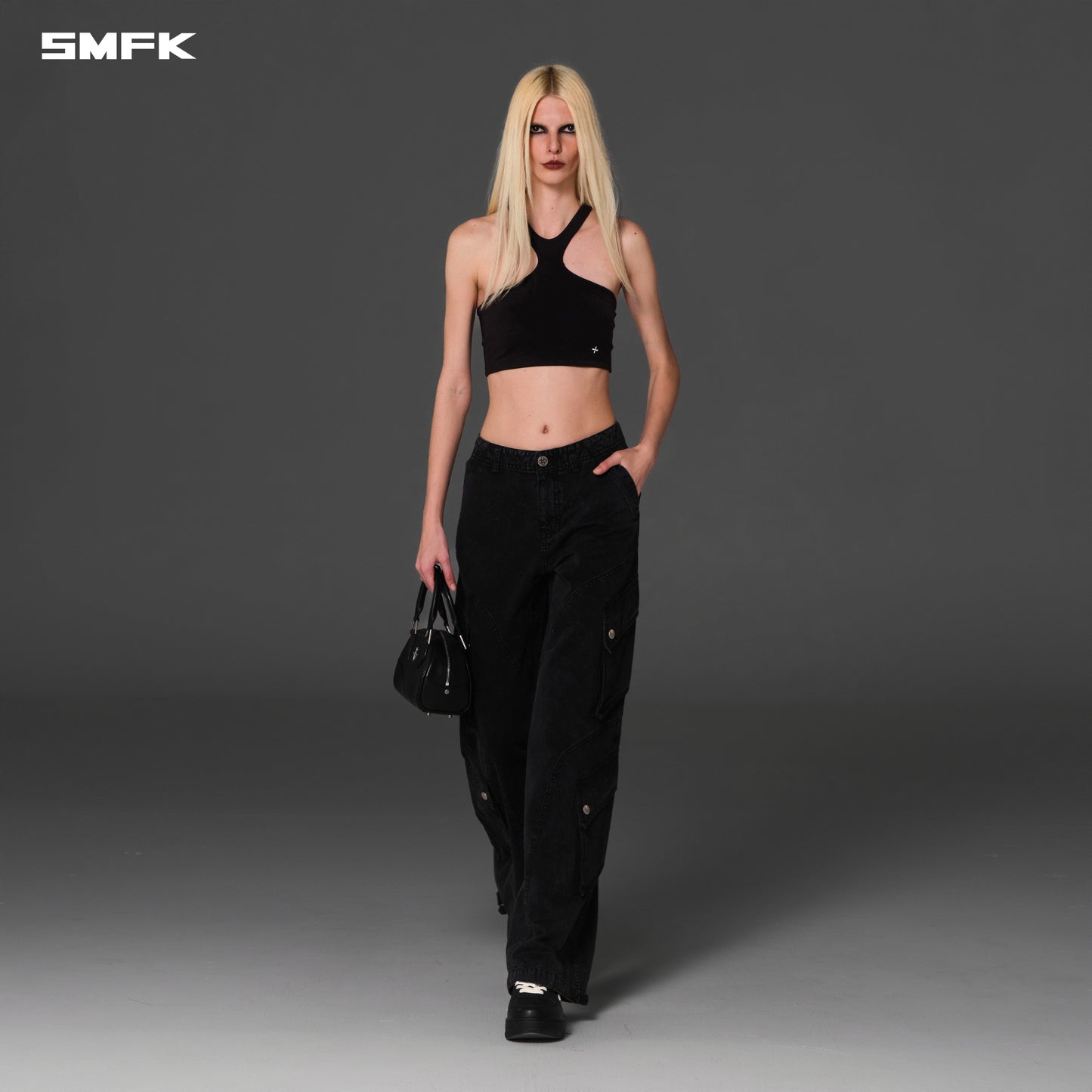 MIRAGE VANISH LOOSE CARGO /GARMENT DYE - VANISH BLACK