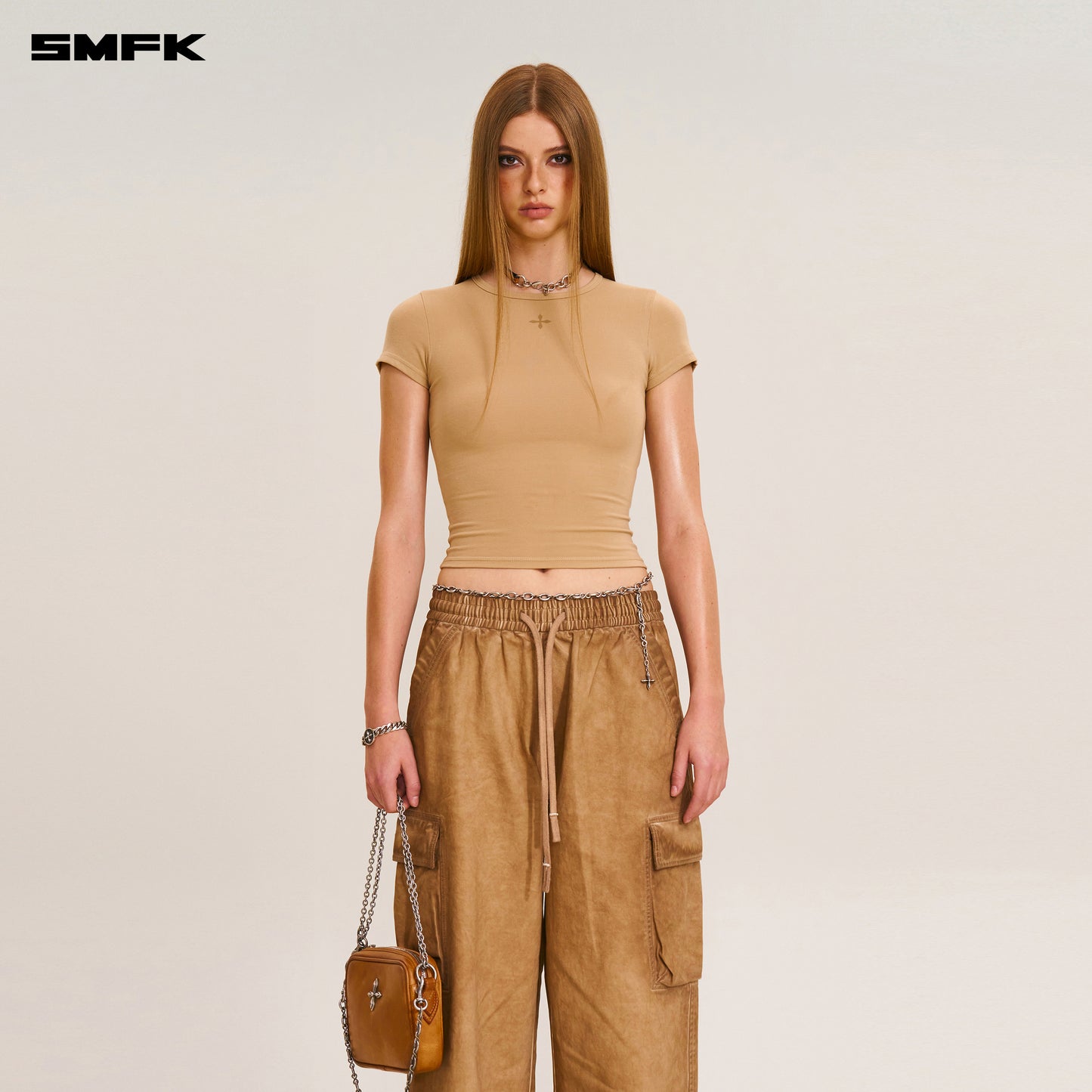 VINTAGE-STORM LOOSE SPORTS CARGO PANTS/FADE DYE/ FADING DESERT