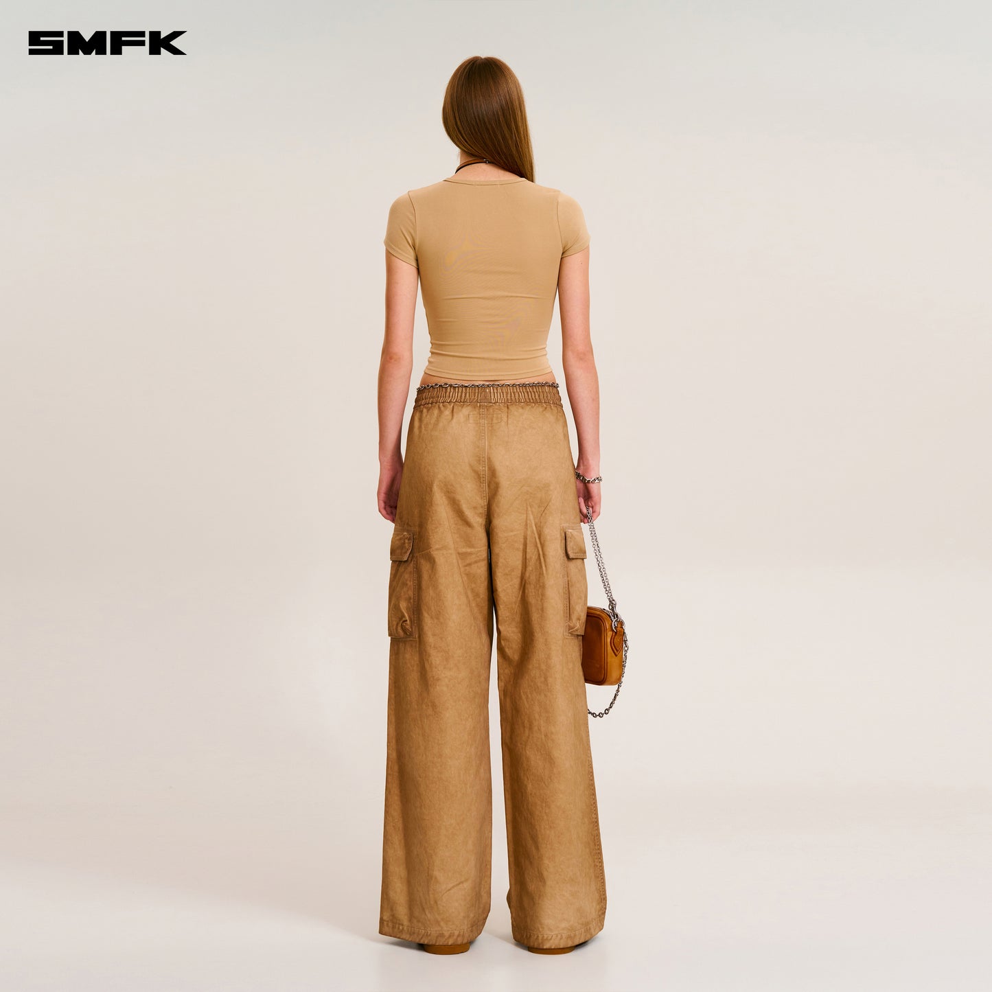 VINTAGE-STORM LOOSE SPORTS CARGO PANTS/FADE DYE/ FADING DESERT