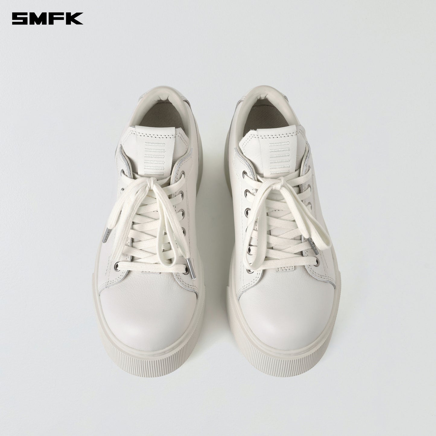 COMPASS MODE THICK LEATHER SNEAKER/COW LEATHER CLOUD WHITE