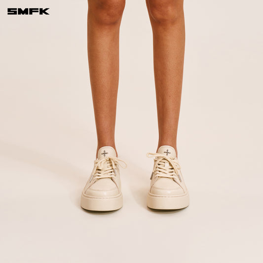 COMPASS ORIGIN LEATHER SNEAKER LOW/ SNOW MOUNTAIN WHITE