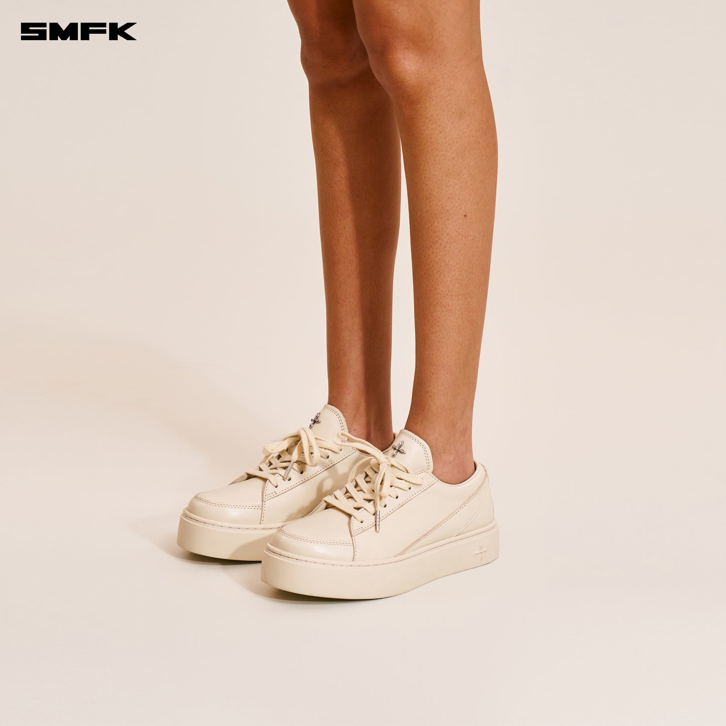 COMPASS ORIGIN LEATHER SNEAKER LOW/ SNOW MOUNTAIN WHITE